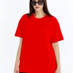 Kadın Oversize Kırmızı T-Shirt