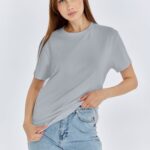 Kadın Modal Kumaş Regular Gri T-Shirt