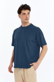 Erkek Modal Kumaş Oversize Füme T-Shirt - Görsel 9