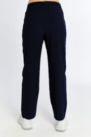 Kadın Oversize Paraşüt Kumaş Baggy Pantolon - Lacivert - Görsel 5