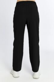 Kadın Oversize Paraşüt Kumaş Baggy Pantolon - Siyah - Görsel 4