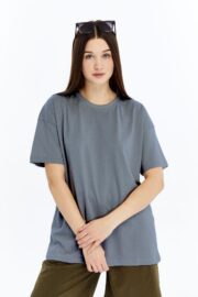 Kadın Oversize Füme T-Shirt - Görsel 4