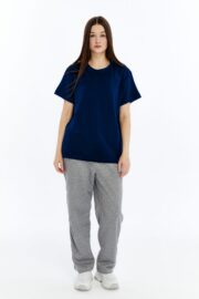 Kadın Modal Kumaş Regular Lacivert T-Shirt - Görsel 10