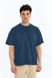 Erkek Modal Kumaş Oversize Füme T-Shirt - Görsel 5