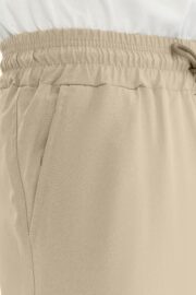 Erkek Oversize Paraşüt Kumaş Kargo Cep Pantolon - Bej - Görsel 5