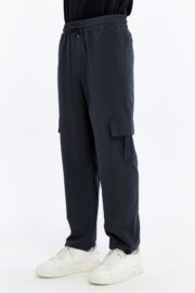 Erkek Oversize Paraşüt Kumaş Kargo Cep Pantolon - Lacivert - Görsel 5