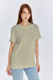 Kadın Modal Kumaş Regular Su Yeşili T-Shirt - Görsel 5