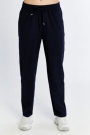 Kadın Oversize Paraşüt Kumaş Baggy Pantolon - Lacivert - Görsel 13