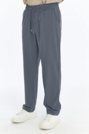 Erkek Oversize Paraşüt Kumaş Baggy Pantolon - Füme - Görsel 5