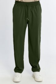 Erkek Oversize Paraşüt Kumaş Baggy Pantolon - Haki - Görsel 5