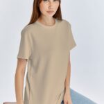 Kadın Modal Kumaş Regular Taş T-Shirt