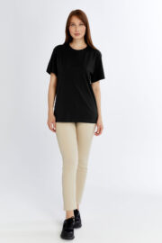 Kadın Regular Siyah T-Shirt - Görsel 7