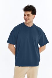 Erkek Modal Kumaş Oversize Füme T-Shirt - Görsel 6