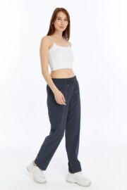 Kadın Oversize Paraşüt Kumaş Baggy Pantolon - Füme - Görsel 8