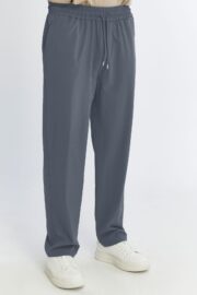 Erkek Oversize Paraşüt Kumaş Baggy Pantolon - Füme - Görsel 12
