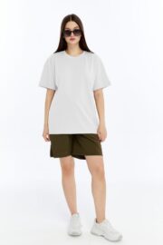 Kadın Oversize Beyaz T-Shirt - Görsel 6