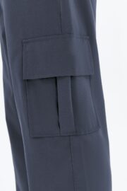 Erkek Oversize Paraşüt Kumaş Kargo Cep Pantolon - Füme - Görsel 11