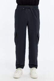 Erkek Oversize Paraşüt Kumaş Kargo Cep Pantolon - Lacivert - Görsel 6