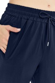 Kadın Oversize Paraşüt Kumaş Paçası Lastikli Pantolon - Lacivert - Görsel 7