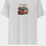 Unisex Oversize Efsane Tasarım T-Shirt - Beyaz