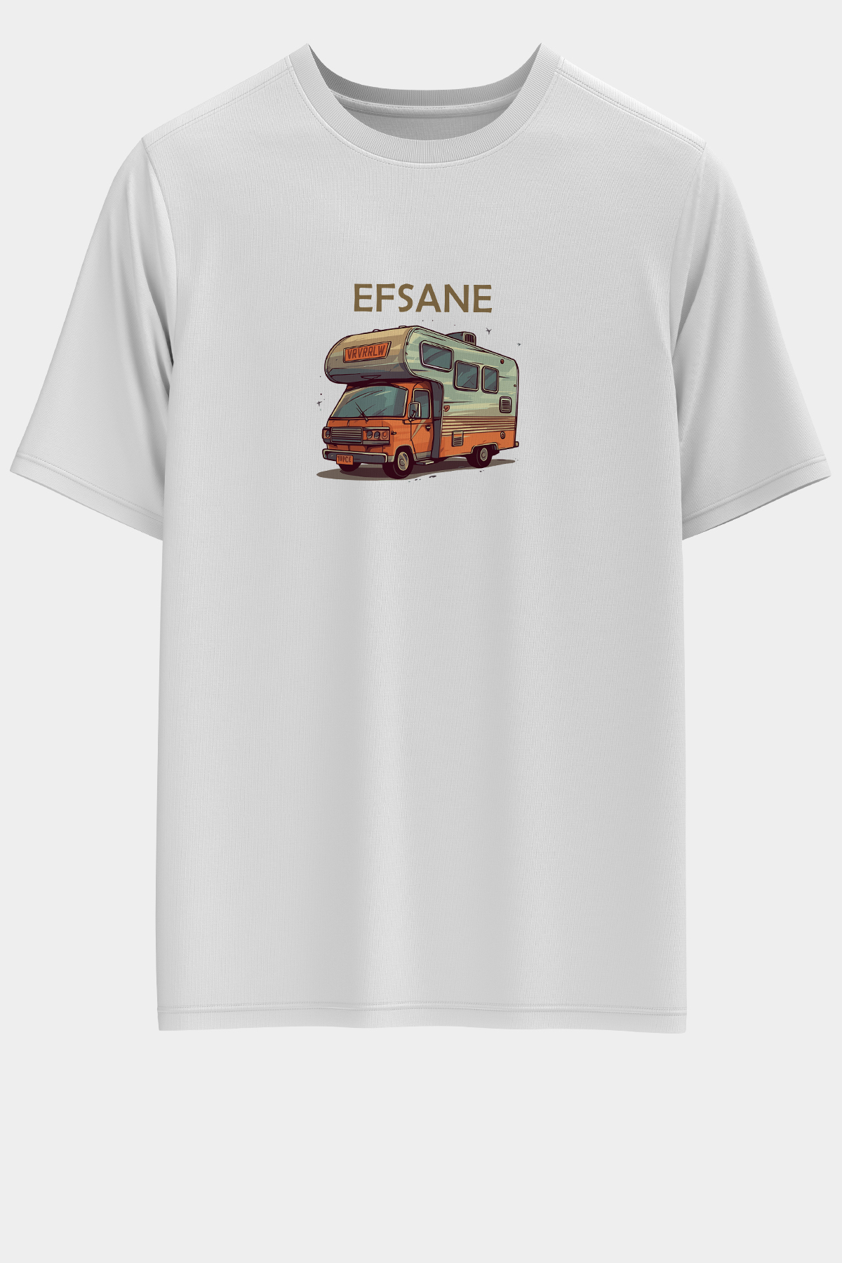 EFSANE Unisex Oversize Efsane Tasarım T-Shirt - Beyaz - Görsel 1