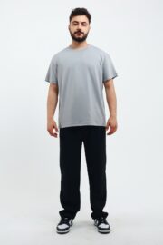 Erkek Modal Kumaş Regular Gri T-Shirt - Görsel 2
