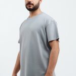 Erkek Modal Kumaş Regular Gri T-Shirt