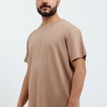 Erkek Modal Kumaş Regular Sütlü Kahve T-Shirt