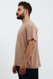 Erkek Modal Kumaş Regular Sütlü Kahve T-Shirt - Görsel 5