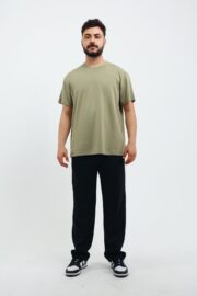 Erkek Modal Kumaş Regular Su Yeşili T-Shirt - Görsel 2