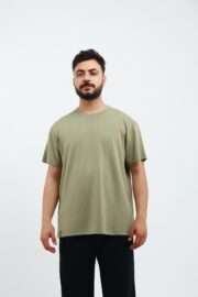 Erkek Modal Kumaş Regular Su Yeşili T-Shirt - Görsel 3