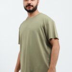 Erkek Modal Kumaş Regular Su Yeşili T-Shirt