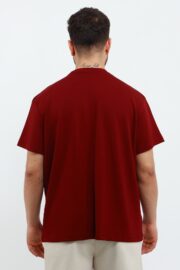 Erkek Modal Kumaş Regular Bordo T-Shirt - Görsel 6