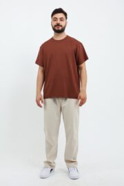 Erkek Modal Kumaş Regular Kahverengi T-Shirt - Görsel 2