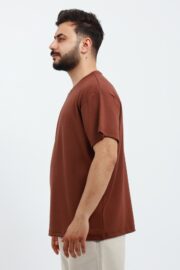 Erkek Modal Kumaş Regular Kahverengi T-Shirt - Görsel 5