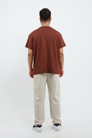 Erkek Modal Kumaş Regular Kahverengi T-Shirt - Görsel 7