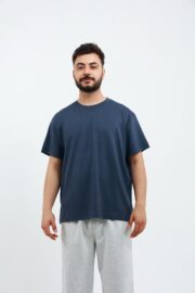 Erkek Modal Kumaş Regular Füme T-Shirt - Görsel 3
