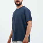 Erkek Modal Kumaş Regular Füme T-Shirt