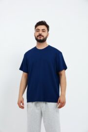 Erkek Modal Kumaş Regular Lacivert T-Shirt - Görsel 3