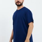 Erkek Modal Kumaş Regular Lacivert T-Shirt
