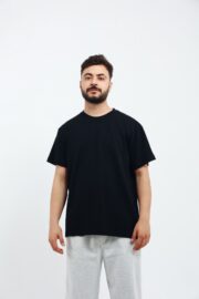 Erkek Modal Kumaş Regular Siyah T-Shirt - Görsel 3
