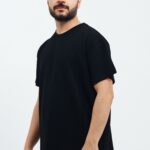 Erkek Modal Kumaş Regular Siyah T-Shirt