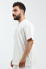 Erkek Oversize Beyaz T-Shirt - Görsel 4