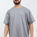 Erkek Oversize Gri T-Shirt
