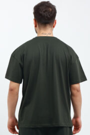 Erkek Oversize Haki T-Shirt - Görsel 5