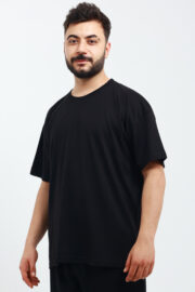 Erkek Oversize Siyah T-Shirt - Görsel 3