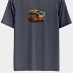 Unisex Oversize Efsane Tasarım T-Shirt - Füme