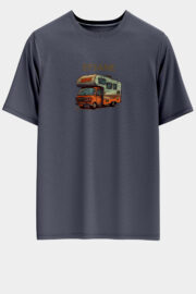 Unisex Oversize Efsane Tasarım T-Shirt - Füme