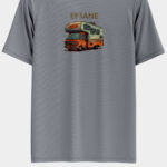 Unisex Oversize Efsane Tasarım T-Shirt - Gri