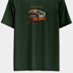 Unisex Oversize Efsane Tasarım T-Shirt - Haki
